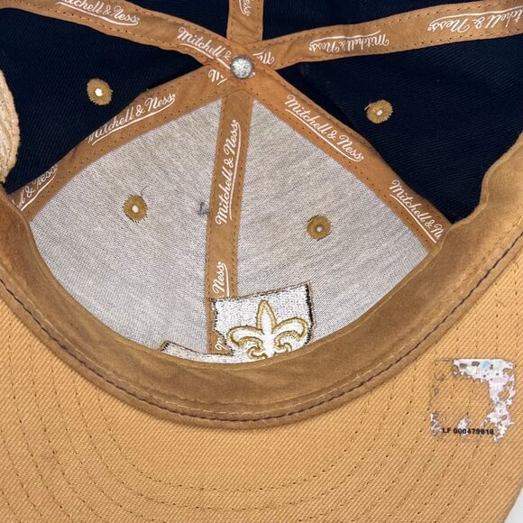 Vintage Mitchell & Ness New Orleans Saints Fitted Cap 7 3/4 Black 25th Ann 1991 - Picture 15 of 16